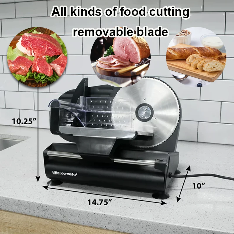 

Ultimate Precision Electric Deli Food Meat Slicer, Removable Stainless Steel Blade itop