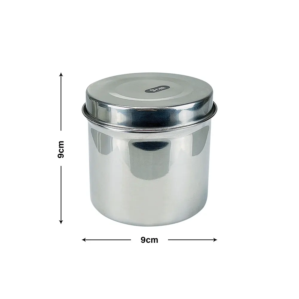 Dental Stainless Steel Cotton Canister Medical Cotton Ball Tank Alcohol Disinfection Jar Oral Ointment Cylinder Dentist Material
