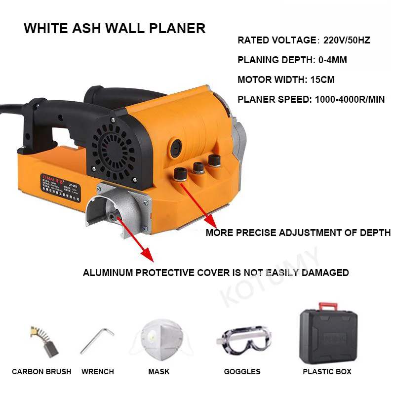 4580W Wall Planing Machine Wall Shoveling Machine Old Wall Renovation Putty No Dead Corners No Dust 5