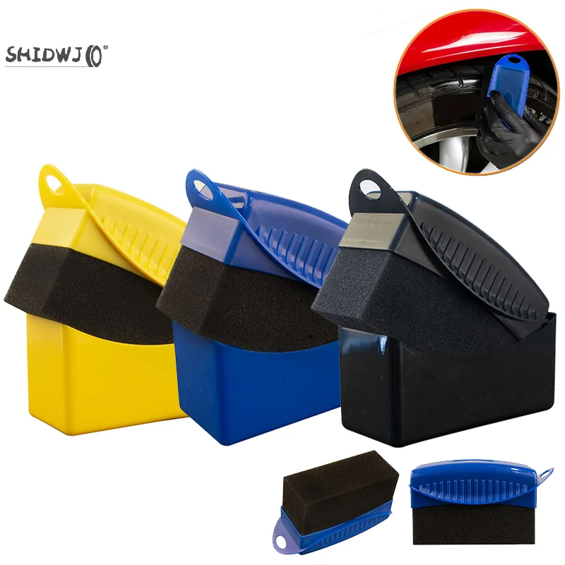 

Car Wheel Polishing Waxing Sponge Brush ABS Plastics Washing Cleaning Tire Contour Dressing Applicator Pads Detail Accessories