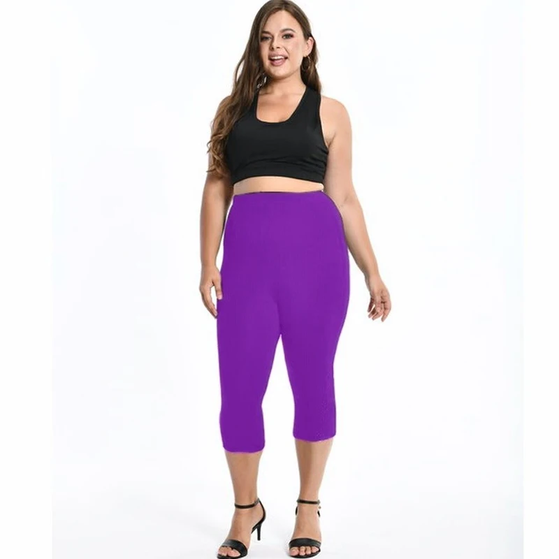 Leggings XS-7XL Summer Legings Women 3/4 Short Legging Pants Thin