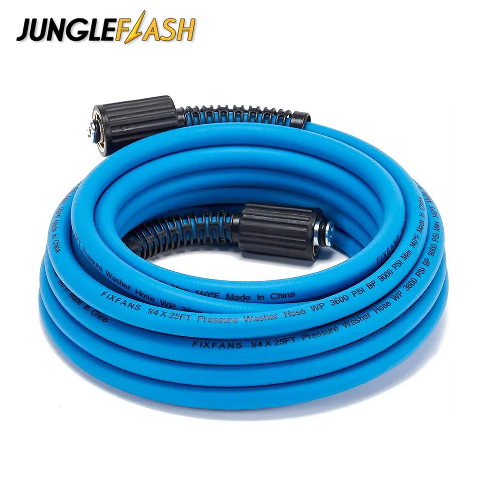 High Pressure Washer Water Hose 1/4" 100FT Car Wash Kink & Wear