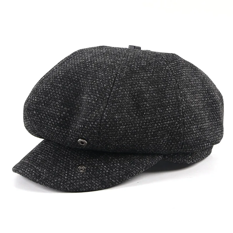 Newsboy Caps Men Autumn Beret Hat Peaky Blinders Winter 2025 Casual Vintage Men's Caps Warm Knitted Berets beret hat