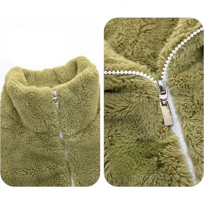 2024 New Women Pajamas Coral Velvet Zipper Loungewear Autumn Winter Warm Sleepwear Thick Simple Homewear Suit Casual Nightwear