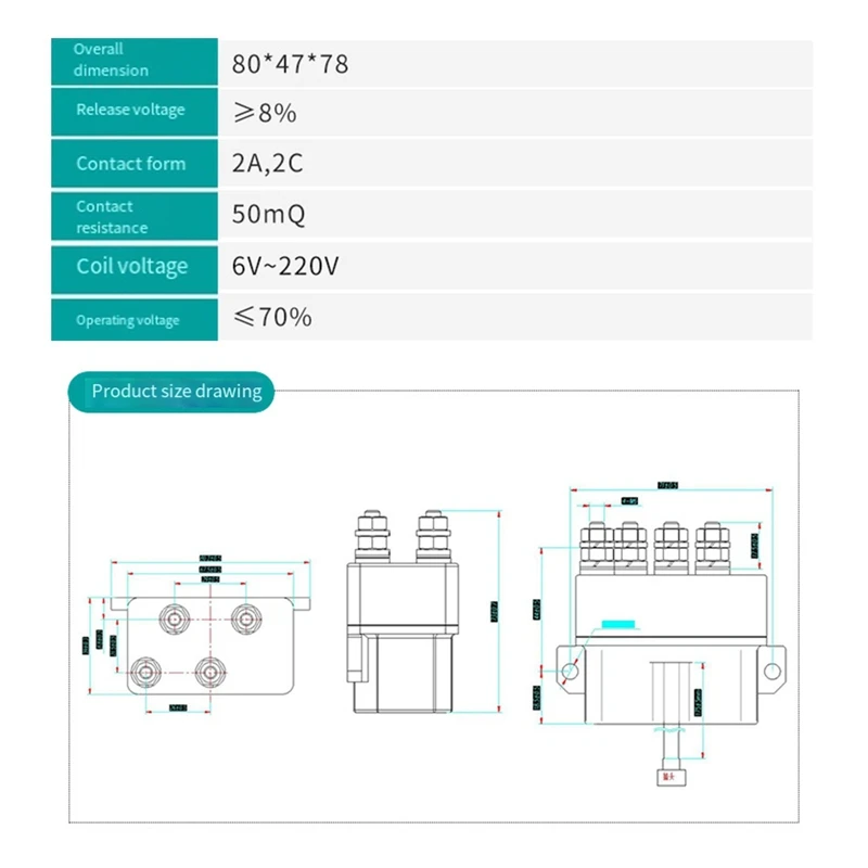 A74E-300A 12V Electric Winch Relay 5000-7000 Lbs Heavy Winch Relay LR4200 Suitable For Off-Road Vehicles