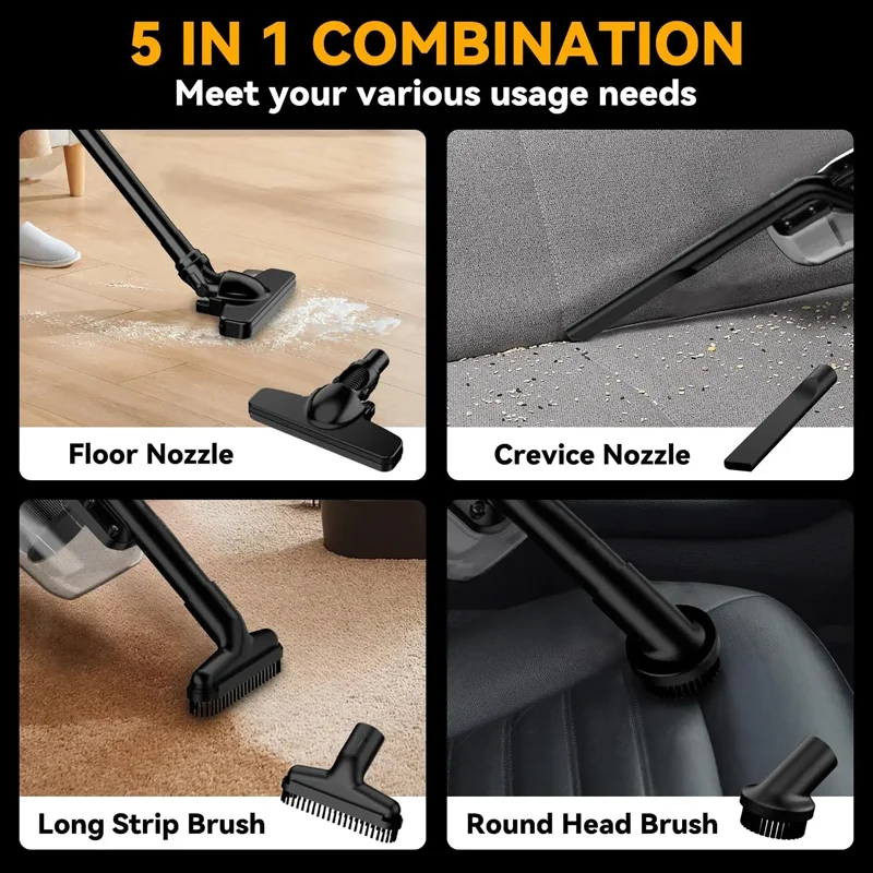 Wireless Electric Vacuum Cleaner EG 16000PA Big Suction for Hard Floor Carpet Car for Dewalt 20V Battery