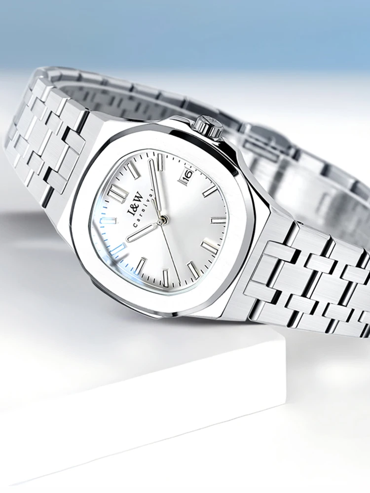 Fashion Quartz Watches for Women Luxury Brand I&W Ladies Watch Ultra thin 8mm Dress Wristwatch Luminous Waterproof Reloj Mujer 3