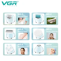 VGR Hair Remover Rechargeable Epilator Professional Lady Shaver Electric 6 In 1 Bikini Leg Body LED Epilator for Women V-733 2