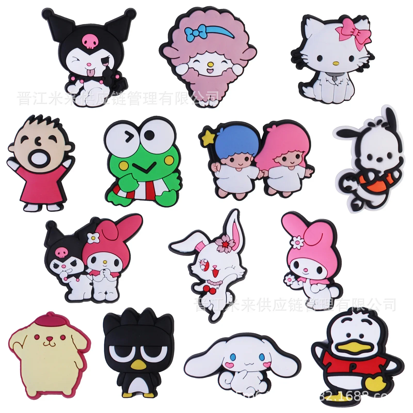 2024 Hot Slippers Souvenir Decoration Shoe Buckle PVC 1pcs Kuromi Cinnamoroll KT Marry Cat Cute Croo Charms Gifts for Children