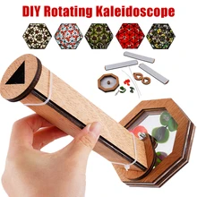 

DIY Kaleidoscope Handmade Kit Children Classic Toy Wooden Kaleidoscope Top Toddler Sensory Toys Kid Gift Birthday For Girlfriend
