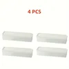 4 Pcs Long Rectangular Food Storage Containers, Plastic Reusable Refrigerator Organizer Boxes Kitchen Accessories 6