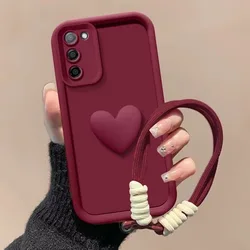 3D Candy Heart Multistep Soft Phone Case with Lanyard for Vivo Y22 Y22S (1)
