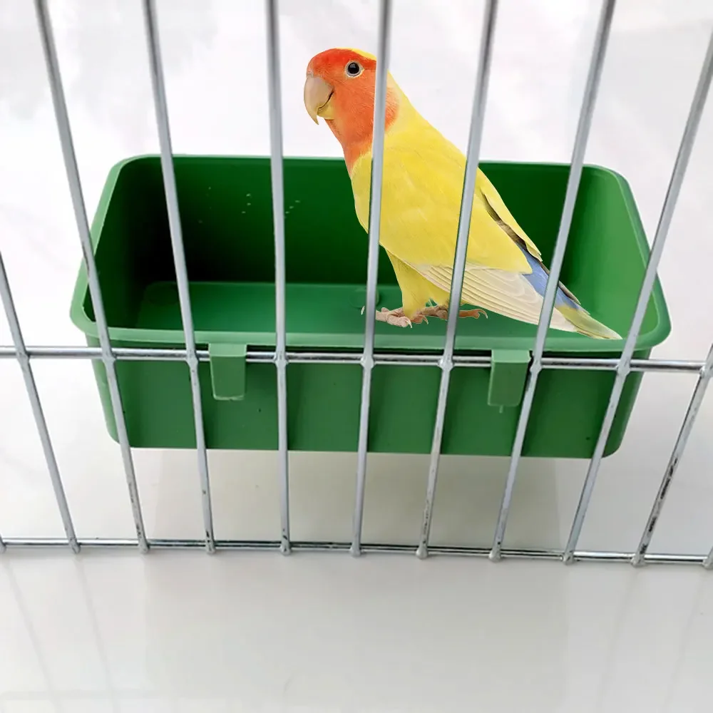 Bird Food Tray Parrot Bathtub Animal Multifunction Cage Standing Wash Shower Box Bird Toys Pet Cleaning Products Birdcage