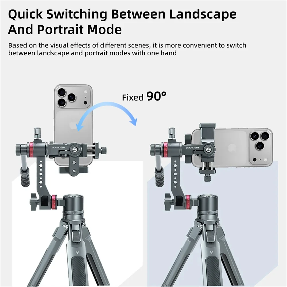 리프라이트 LYR3 폰 짐벌 스테빌라이저 3축 핸드헬드 짐벌 360 °   3/8'' 1/4'' 나사산으로 다양한 각도 조절 가능