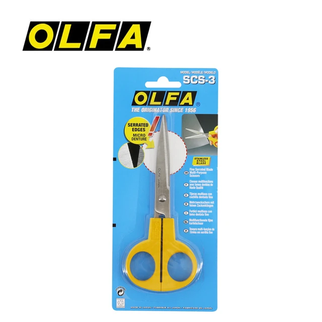 OLFA SCS-3 Fine Serrated Blade Multi-purpose Scissors Stainless