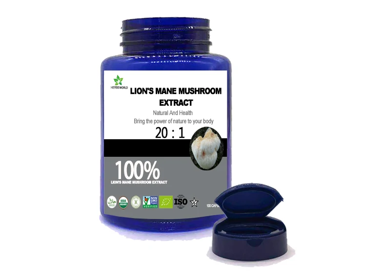 Organic Lions Mane Mushroom Extract 20:1 Powder Hericium Erinaceus for Mental Health & Immune Support