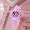 Luminous Disney Mickey Children's Watches Girls Silicone Strap 3D Cartoon Pricess Elsa Kids Quartz Clock reloj infantil ﻿ 6