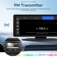Podofo Moniteur de voiture portable 8,1 pouces, lecteur intelligent, CarPlay sans fil, Android Auto, AirPlay, WiFi, caméra frontale DVR 2K, prise en charge Mirror Link, caméra de recul, vision nocturne, enregistrement en boucle, écran de marche arrière automatique, système de navigation pour voiture 5