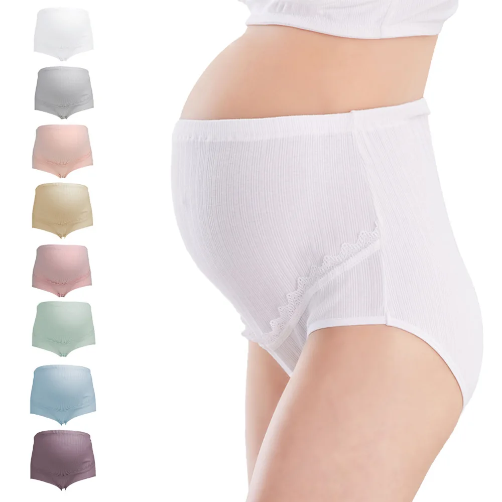 

Six Sets Of Maternity Underwear Cotton Pants Crotch High Waist Lace Seamless Female Pregnancy Panties For Pregnant