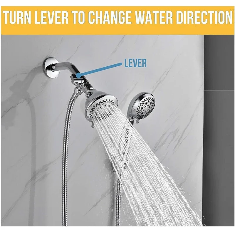 Shower Arm 3-Way Diverter Valve G1/2'' 1Pcs For Handheld Shower Head Fixed Head Bathroom Accessories Threaded Connector shower head diverter valve