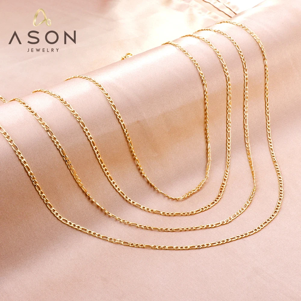 

ASONSTEEL 1 Piece Rope Cuban Link Chain Stainless Steel Necklace 45cm/50cm/55cm/60cm Gold Color Jewelry For Women Men Trending