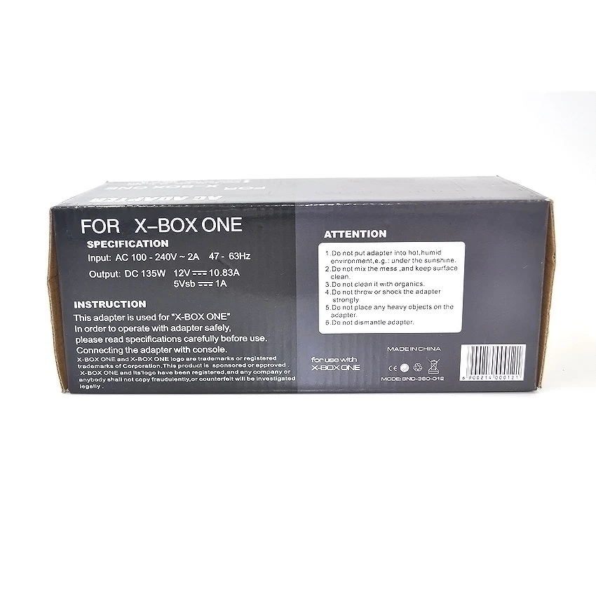 Power Supply Brick Power Cord Replacement AC Adapter LED Indicator Thermal/Electrical Insulation Xbox One Console