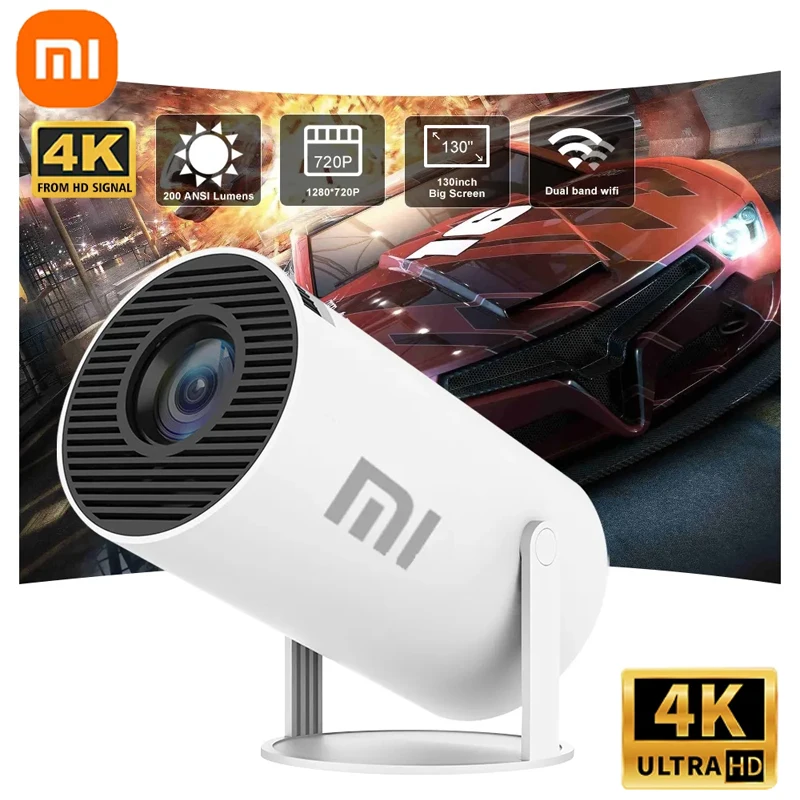 

Xiaomi 2023 NEW 4K Android 11 Dual Wifi6 200 ANSI Allwinner H713 BT5.0 1080P 1280*720P Home Cinema Outdoor portable Projetor