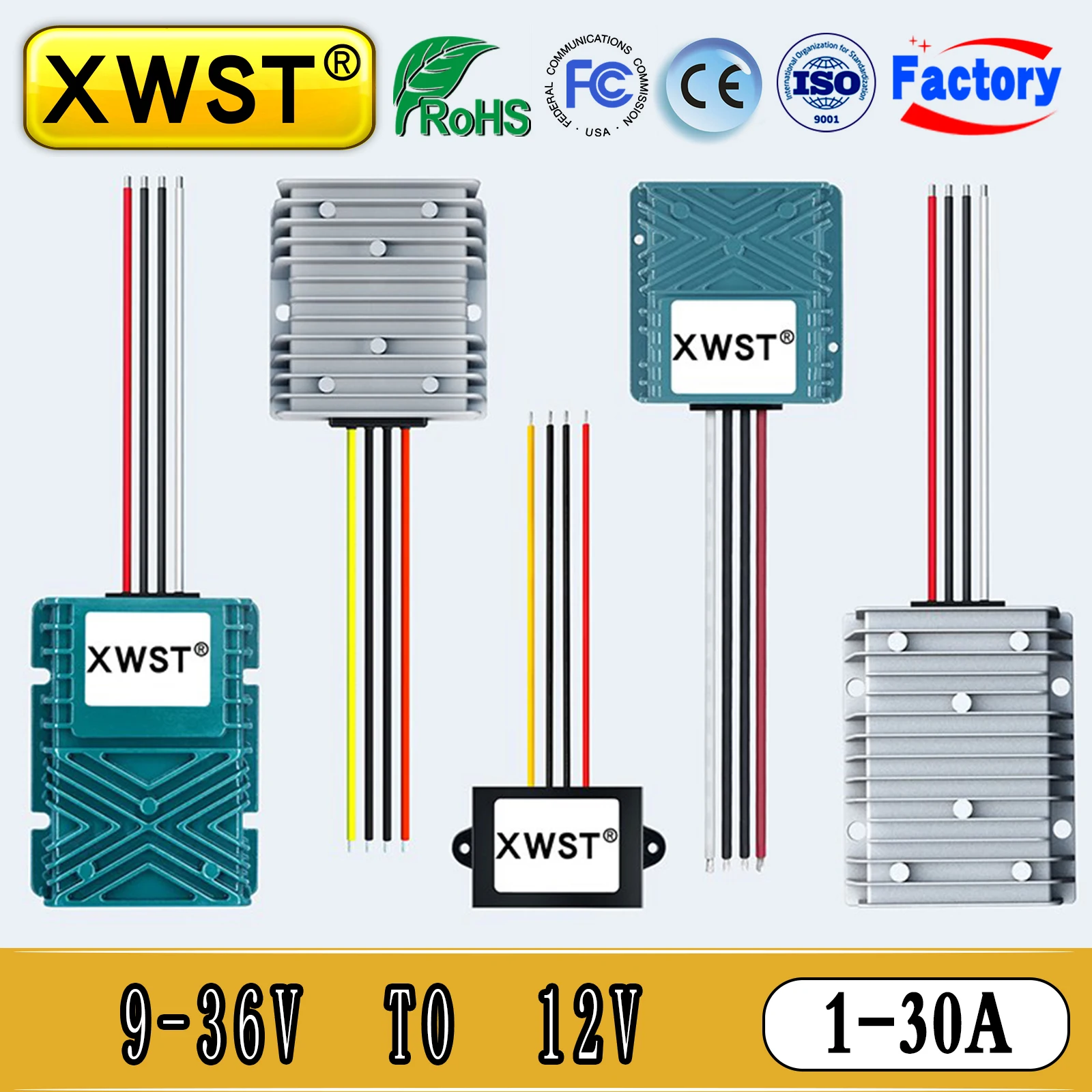 

Manufacturer DC DC Stabilizer Converter 9-36V 12V 24V to 12V 1-30A Boost Buck Power Inverter Voltage Regulator CE for LED