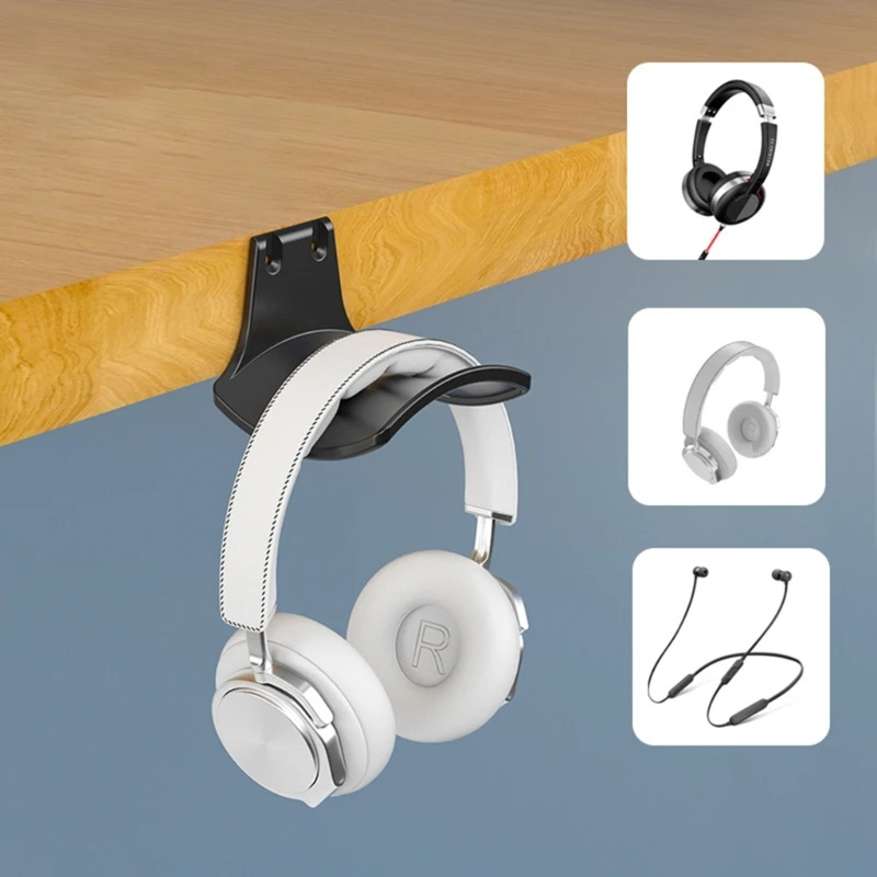 Wall Mount Headphones Stand Holder Space Saving Headphones Hanger