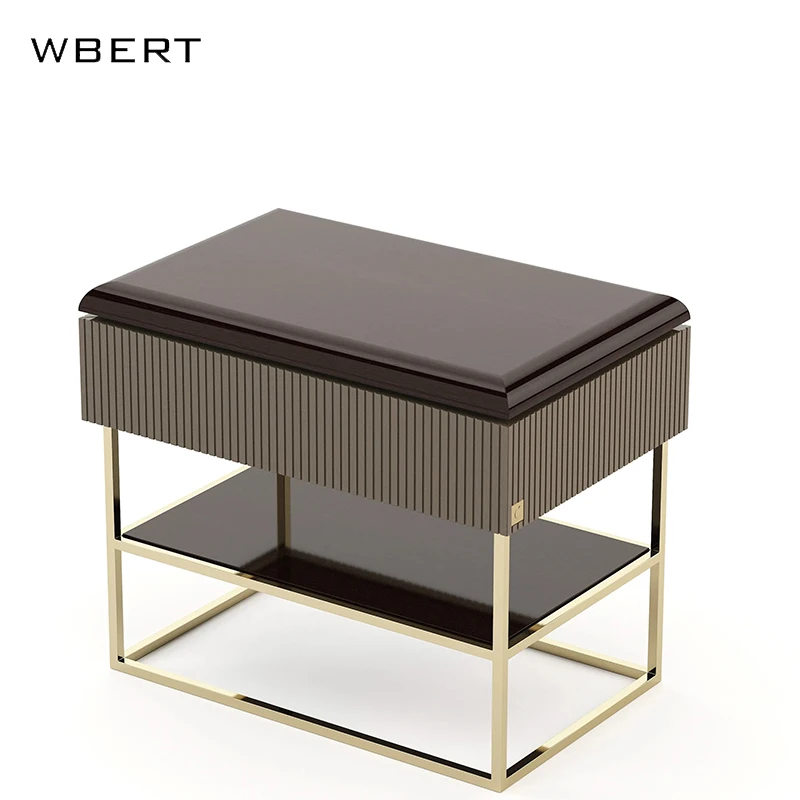 WBERT 이탈리아 미니멀리스트 빌라 모델 나이트 스탠드, 침대 옆 방 수납 캐비닛 디자인용 심플한 영빈관