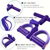 4 Tube Resistance Bands with Ergonomic Pedal, Full Body Workout, Yoga, Pilates, Core, Glutes, Hamstrings,Quads,Chest, Back, Neck 5