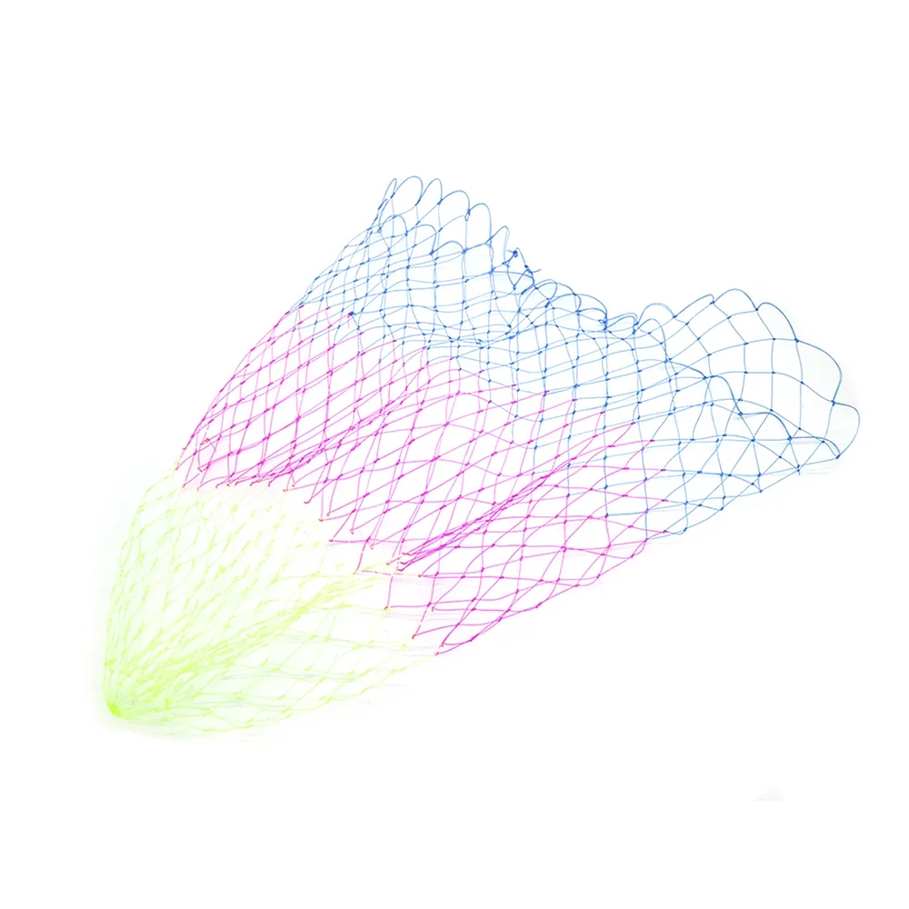 Nylon Fishing Nets Rhombus Mesh Hole Depth Collapsible Fishing Tools Folding Nylon Landing Dip Net