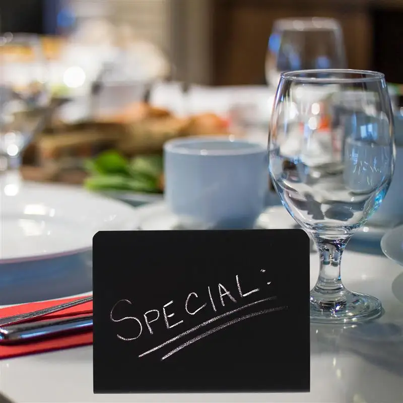 10pcs Mini Chalkboard Signs Erasable Table Signs Reusable Tabletop Message Board Place Cards Name Tags Labels