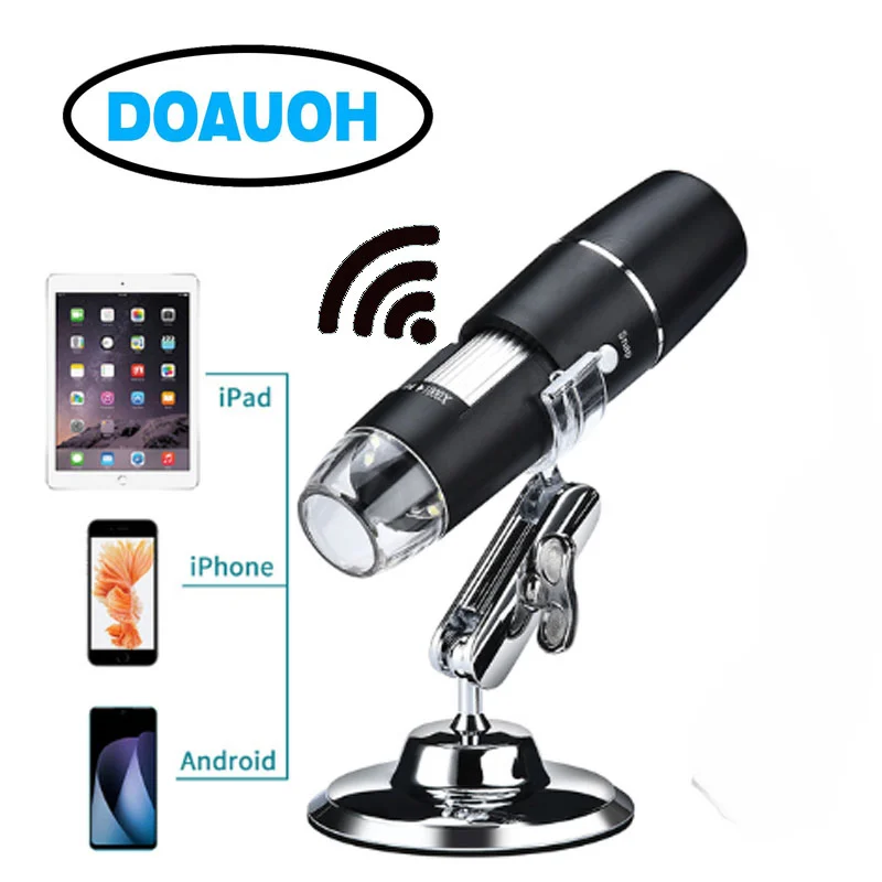 

WIFI Digital Microscope 500X 1000X Professional Electronic Microscope With 8 LED Endoscope Zoom Camera Magnifier