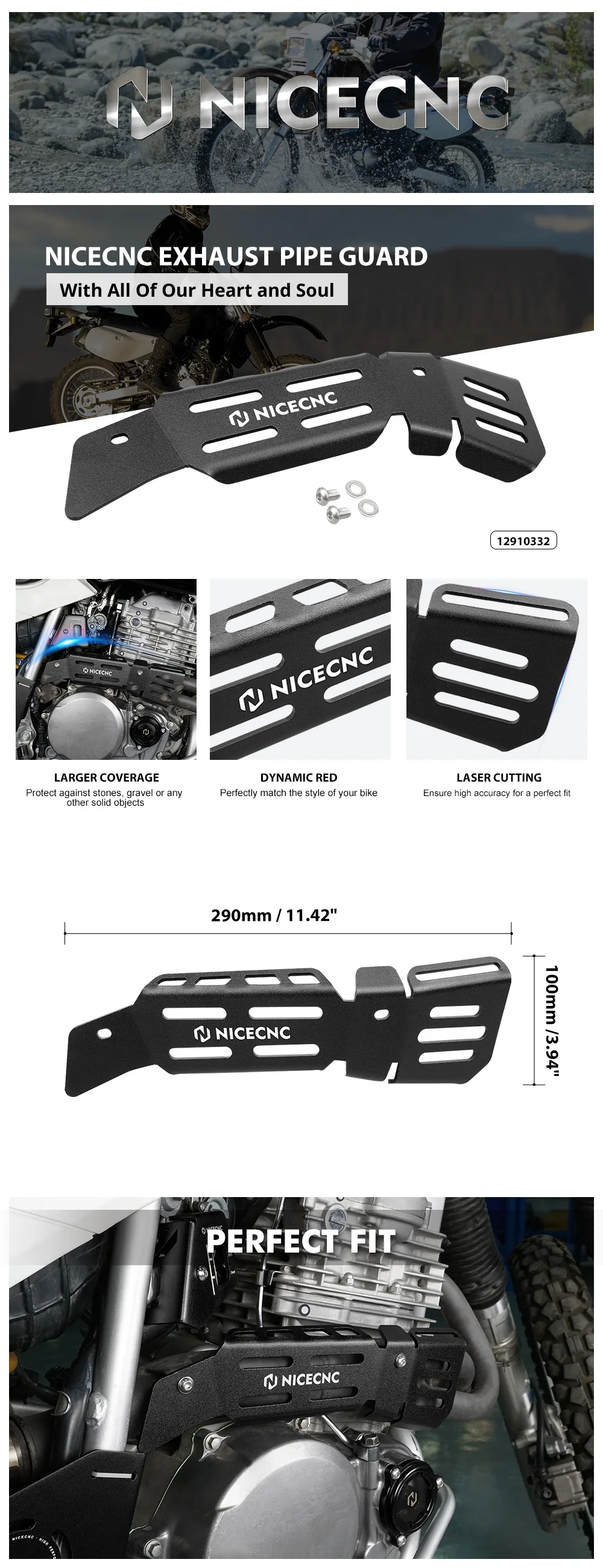 Für Honda 1993-2025 XR650L Auspuff-Hitzeschutzabdeckung XR 650L 2024 2023 2022 2021 2020 2019 2018 2017 2016 Aluminium – Detail 1