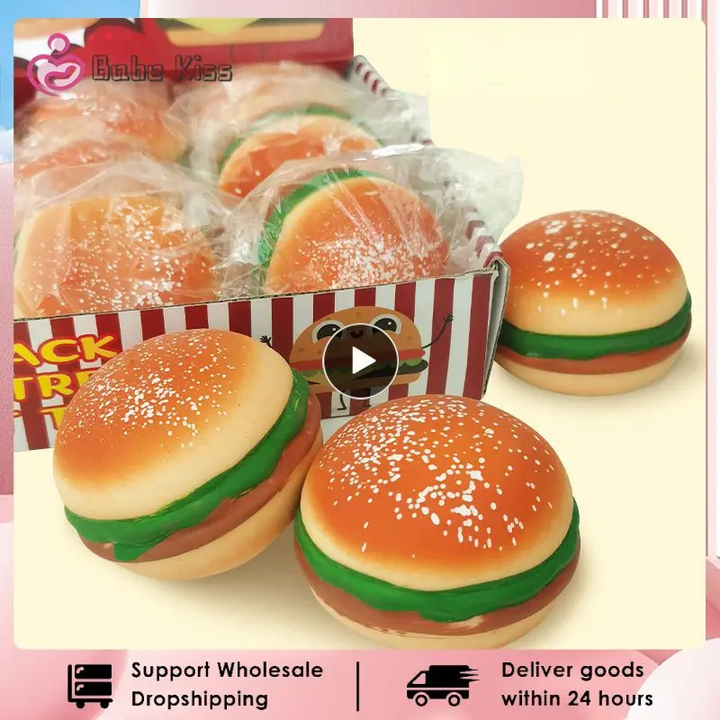 

Simulation Burger Funny Smooth Surface Reduce Pressure Spoof Decompression Toy Rebound Game Tpr Creative Children Gifts