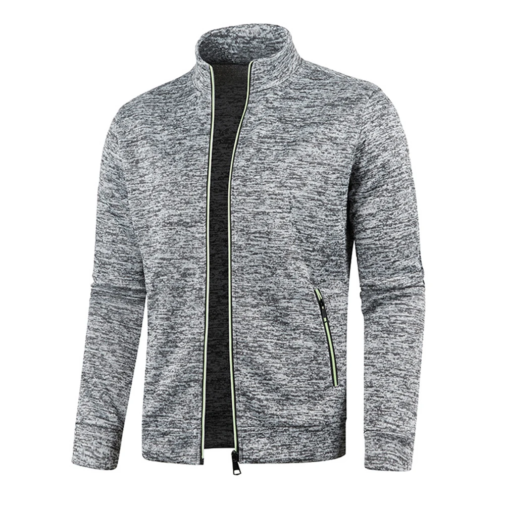 

Casual Men's Stand Collar Jackets Outwear Pocket Zip Slim Fit Sports Long Sleeve Sweatshirt Sweat Coats Jacket Men Clothing