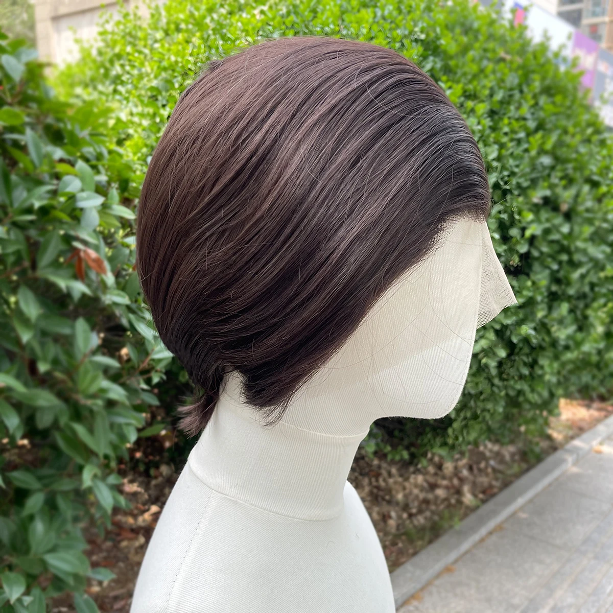 Natural Brown Short Bob Cut Synthetic Lace Front Wigs Women Men Hairline Glueless 13x4 Lace Front lace front wig lace wigs synthetic wigs womens synthetic wigs