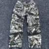 Yao888 Leaf Camouflage Functional Tactical Pants Pure Cotton Washed Streetwear Vintage Casual Oversize Trousers For Men 3