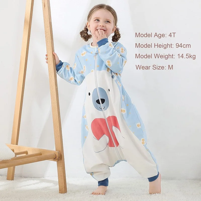 Kids' Halloween Owl Sleep Sack - Wearable Blanket with Long Sleeves, Cartoon Design