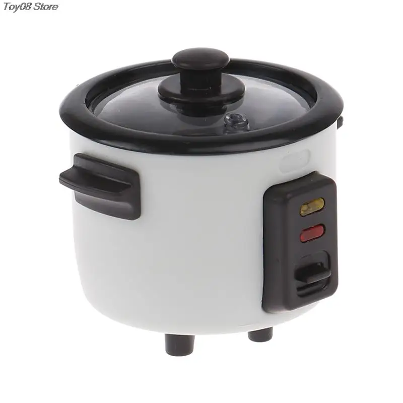 Doll House Toys 1Pcs 1/12 Scale Miniature Dollhouse Rice Cooker Pretend Play Kitchen Appliance Accessories