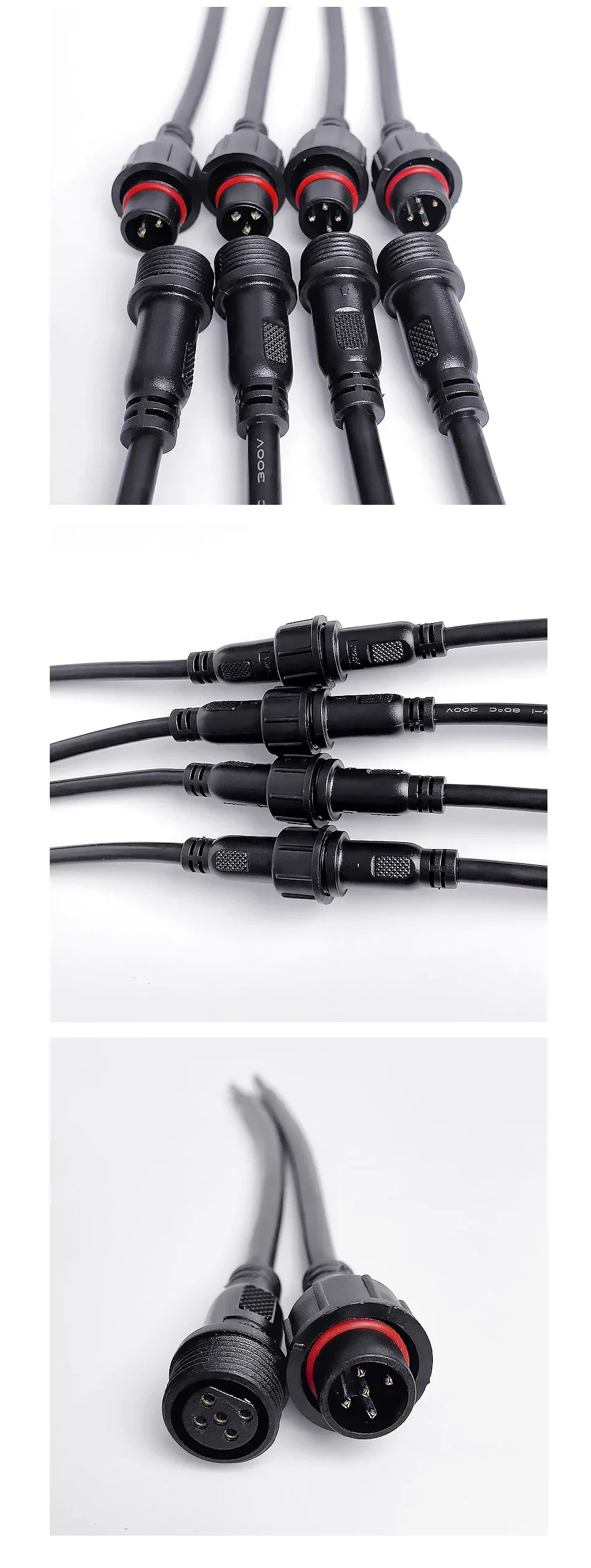 Водонепроницаемые штекеры для кабеля IP65, 22 мм, 20 см, 5/20 шт ...