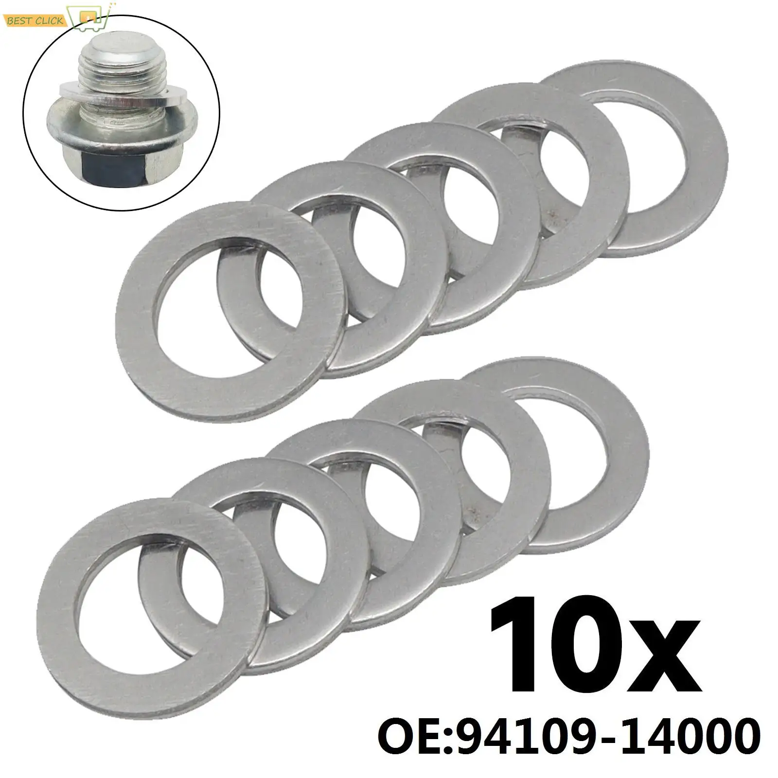 10 Stück für Honda Accord Civic CRV CRZ HRV INSIGHT PRELUDE FIT 14 mm Ölablassschraube Crush Unterlegscheiben Dichtungen 9410914000 94109-14000