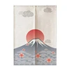 Japanese Linen Door Curtain Noren Mount Fuji Waves Partition Bedroom Kitchen Home Entrance Decor Customizable Half-Curtain 6