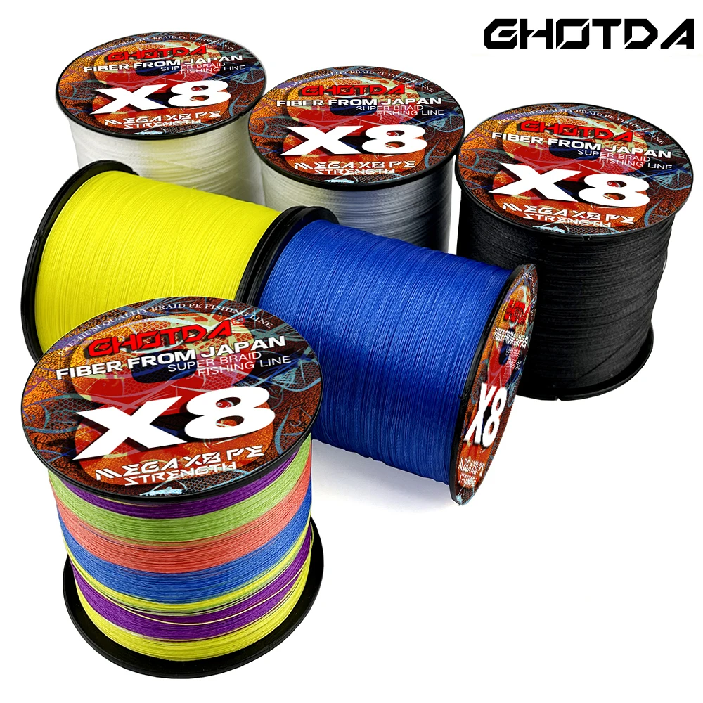 

Ghotda Brand 1000m PE Braided Fishing Line 8/4Stands Japanese PE Braided Line Diameter 0.11-0.5mm for Carp Fishing Wires
