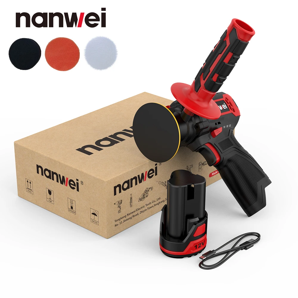 Nanwei Mini Car Polisher 12V Typc-c Charging Interface Car Paint Scratch Repair Polisher