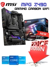  LGA 1200 MSI MPG Z490 GAMING CARBON WiFi Z490 Motherboard 1200 Intel Z490 Gaming Mainboard i3 i5 i7 i9 Intel 11th-Gen CPU New 