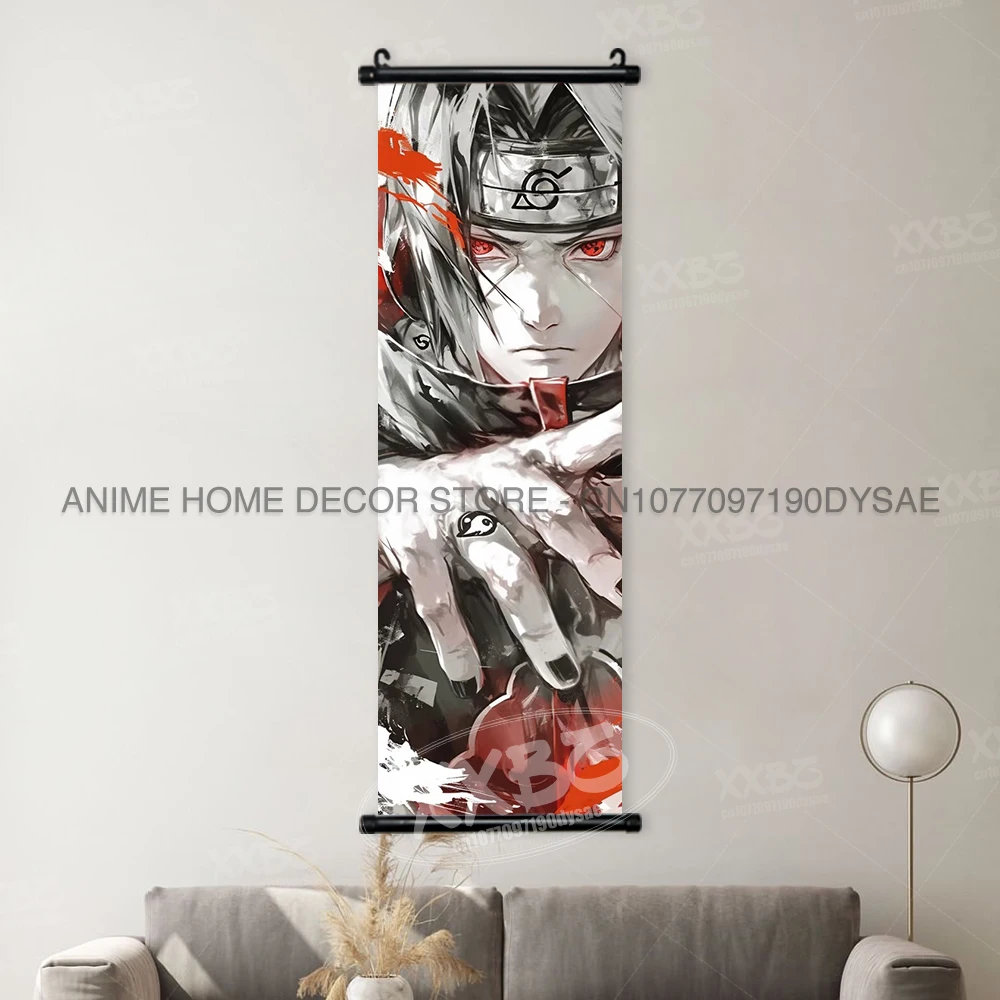 Naruto Anime Character Wall Art Scroll – Sakura, Ino, and Hinata Home Decor Mural