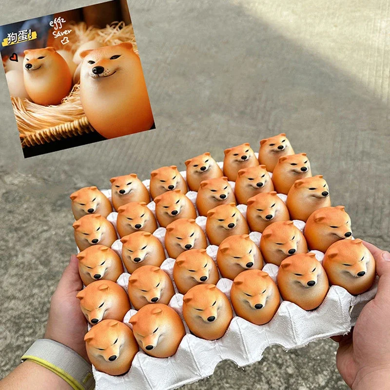 Description Picture 4 of itemDog & Egg Decorations Creative Shiba Inu Realistic Egg Shape Desk Decor for Home Offices Home Decor Desk Decoration