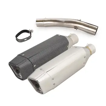 For Ducati Scrambler 800 821 Motorcycle Exhaust Pipe Escape Muffler Mid Pipe Connect Tube Stainles Steel Removable DB Killer